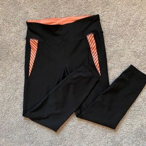 Black and Coral Leggings
